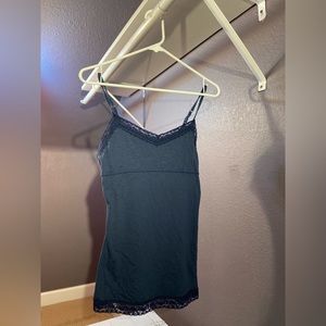 Navy Blue Tank Top w/ Lace Size Medium